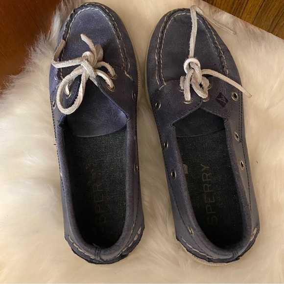 Sperry men’s blue boat shoes in size 7 - Picture 6 of 9